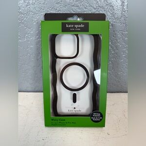 Kate Spade Black and White iPhone Case 16 Pro Max NWT